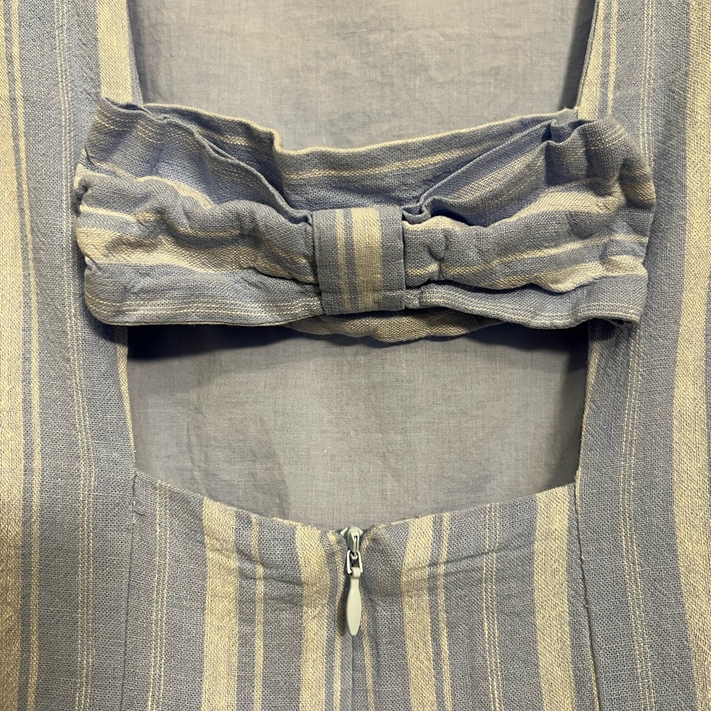 Anthropologie Cape May Bow Back Linen Mini Dress - Picture 3 of 7